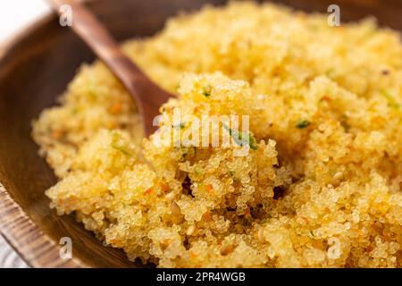 Seasoned flying fish roe with mixed vegetables Stock Photo - Alamy