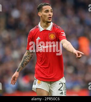 Antony of Manchester United, during the Emirates FA Cup Semi-Final ...