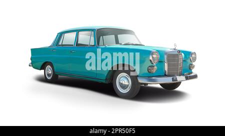 Mercedes-Benz W110 classic car isolated on white background Stock Photo