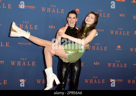 Berlin, Deutschland. 25th Apr, 2023. Rebecca Kunikowski und Klaudia Giez bei der Premiere des Kinofilms 'The Whale' im Kino International. Berlin, 25.04.2023 Credit: Geisler-Fotopress GmbH/Alamy Live News Stock Photo