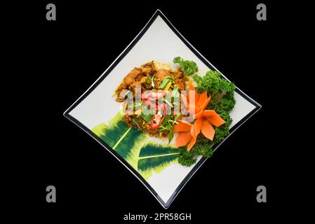 Sweet and sour fried pork ribs in vietnamese style Stock Photo