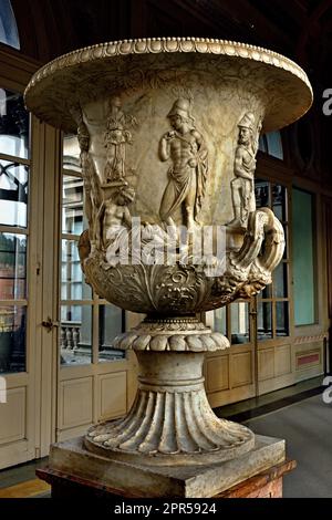 Medici Vase - Krater with Sculpted bas relief decorations, Second half of the First I Century B,C, Galleria degli Uffizi, 1581, Founder: Francesco I de' Medici, Grand Duke of Tuscany,  Florence, Italy, Italy, Stock Photo