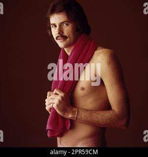 Olympic gold medalist swimmer David Wilkie photographed in London in 1976 Stock Photo