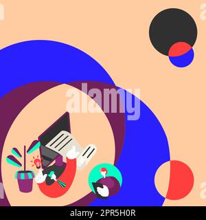 Businessman Thinking About New Ideas And Copying File, Businesswoman Holding Document. Man Assuming Recent Updates And Making Copy, Woman Taking Notes. Stock Vector