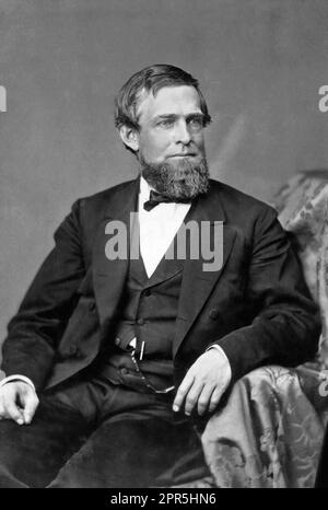 Schuyler Colfax. Portrait of the journalist and 17th Vice President of the United States, Schuyler Colfax (1823-1885), c. 1865 Stock Photo