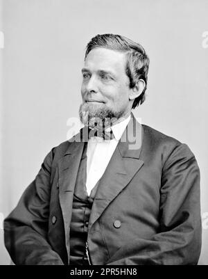 Schuyler Colfax. Portrait of the journalist and 17th Vice President of the United States, Schuyler Colfax (1823-1885), c. 1860-70 Stock Photo