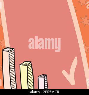 Abstract Graph Presenting Progress, Moving Forward Improving Concept, Displaying Progression Improvement Design, Advanced Growth, Exhibiting Breakthrough Stock Vector
