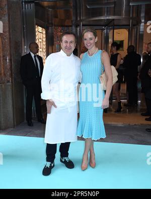 April 26, 2023, New York, New York, USA: Daniel Boulud and Katherine Gage attend Tiffany & Co Landmark Ribbon Cutting Ceremony at 727 Fifth Avenue in New York. (Credit Image: © Photo Image Press via ZUMA Press Wire) EDITORIAL USAGE ONLY! Not for Commercial USAGE! Stock Photo