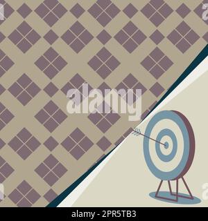 Target With Bullseye Representing Successfully Completed Project Reaching Advanced Goals. Success Represented Through Precise Archery Showing Creative Future Advancements. Stock Vector