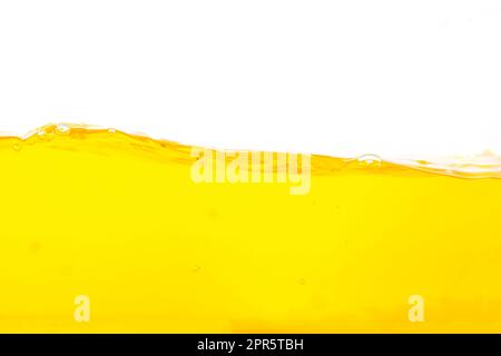 Orange water splash , Orange  Water Surface Splash and bubbles on white background. Stock Photo