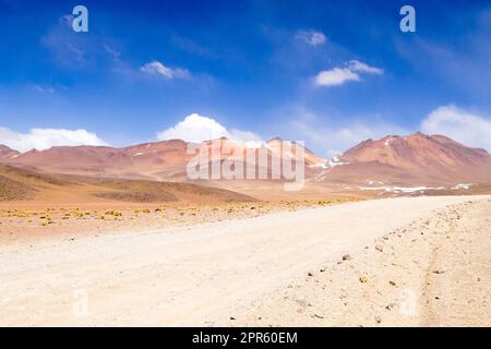 Bolivian dirt road view,Bolivia Stock Photo