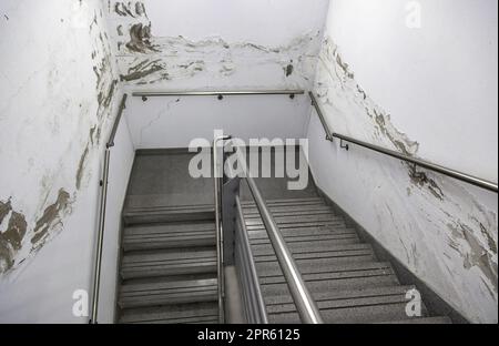 Stairs in an underground car park Stock Photo