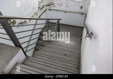 Stairs in an underground car park Stock Photo