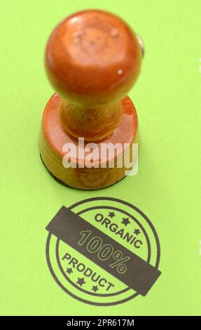 Stamp - organic Stock Photo