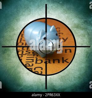 Piggy bank target Stock Photo