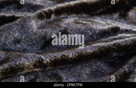 Black fur background Stock Photo