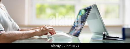 Data Analyst Using Data Analytics KPI Stock Photo