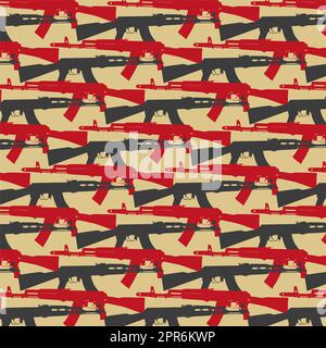 Army. Machine gun AK camouflage military pattern tactical design Stock ...