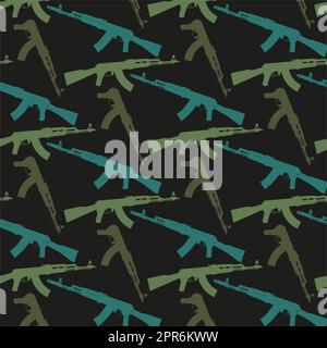 Army. Machine gun AK camouflage military pattern tactical design Stock ...