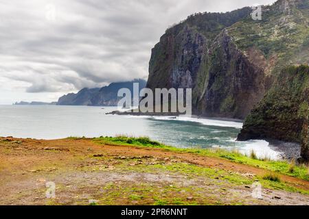 Madeira view from the crane viewpoint on the Guindaste mirador Stock Photo