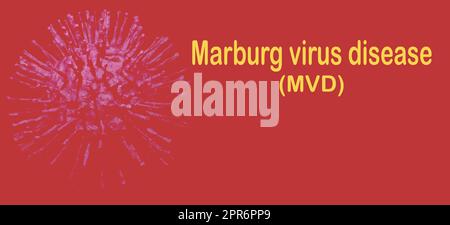Marburg virus disease. Marburg virus disease (MVD) or Marburg haemorrhagic fever outbreak concept. Virus causes severe viral haemorrhagic fever in hum Stock Photo
