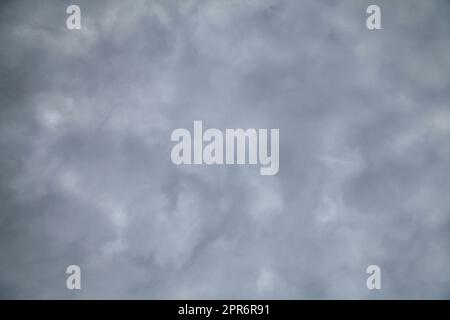 Rain clouds, texture, background. Gray sky and bad weather in spring Stock Photo