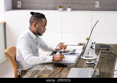 African American Accountant Or Auditor Stock Photo