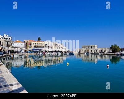 Greece, Crete / Souda - Rethymno - Old Venetian Port of Rethymno Stock Photo