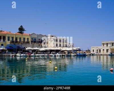 Greece, Crete / Souda - Rethymno - Old Venetian Port of Rethymno Stock Photo