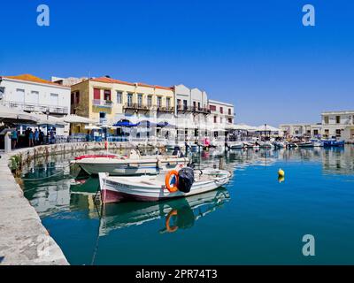 Greece, Crete / Souda - Rethymno - Old Venetian Port of Rethymno Stock Photo