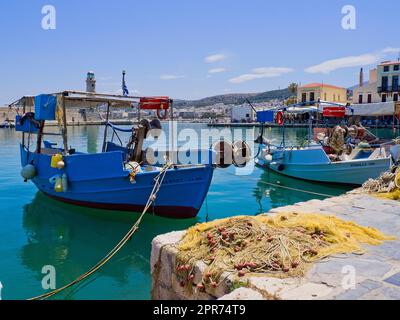 Greece, Crete / Souda - Rethymno - Old Venetian Port of Rethymno Stock Photo