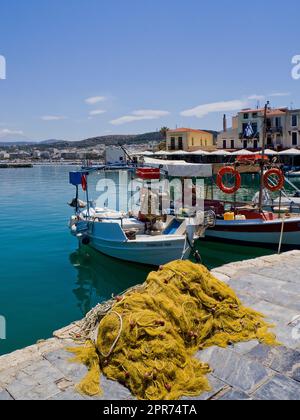 Greece, Crete / Souda - Rethymno - Old Venetian Port of Rethymno Stock Photo