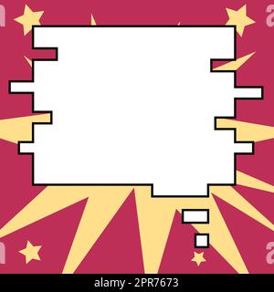 Comics Design Frames. Beautiful Photo Frame Set With Boom Bubbles For Design Collage, Funny Cute Comic Photos Collection For Kids, Design Drawing Stock Vector