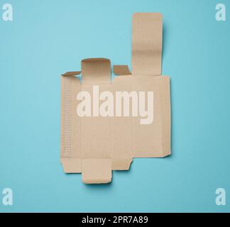 Protective paper from under a box with a perfume, template from white corrugated cardboard Stock Photo