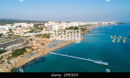 Aerial Fig tree bay, Protaras, Cyprus Stock Photo