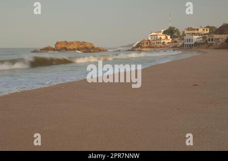 Coastal landscape and town of Popenguine in the region of Thies. Stock Photo