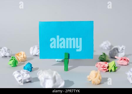 Important Message Presented On Piece Of Paper Clipped With Clip With Paperwraps All Aroud. Crutial Information Written On Note. Critical Announcement Displayed On Memo. Stock Photo