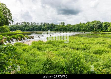 Venta waterfall or Ventas Rumba in Kuldiga, Latvia Stock Photo