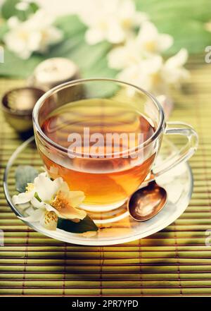 Jasmine and green tea Stock Photo