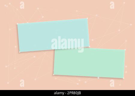 Blank Chat Boxes And Geometric Angles Representing Creative Banners. Stock Photo