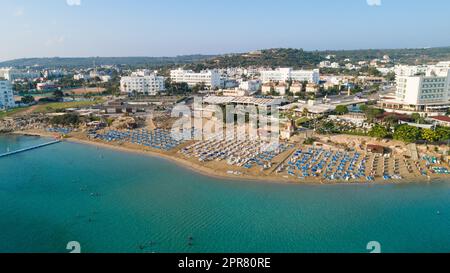 Aerial Fig tree bay, Protaras, Cyprus Stock Photo