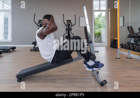 African-American fit man with six-pack abs Stock Photo - Alamy
