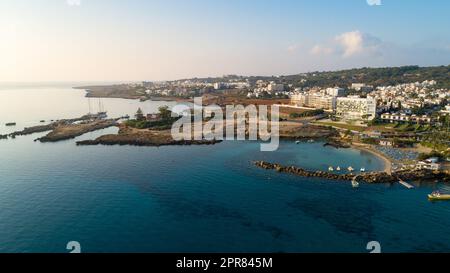 Aerial Green bay, Protaras, Cyprus Stock Photo