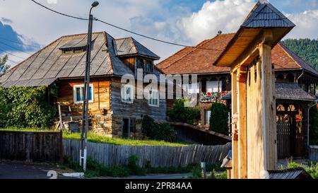 Old Farm houses in Maramures Romania Stock Photo