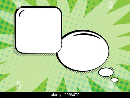 Cartoon Shaped Chat S And Doodles Representing Online Chatting. Stock Photo