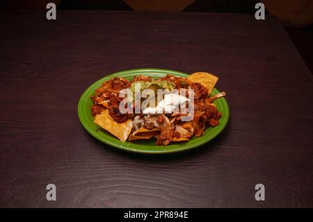 Delicious Mexican Nachos Stock Photo