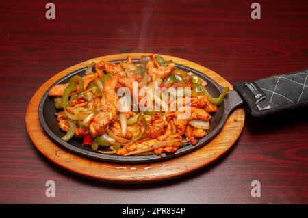 Mexican Shrimp Fajitas Stock Photo