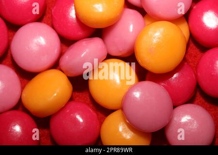 Colorful round bubble gums close up modern background big size high quality print Stock Photo