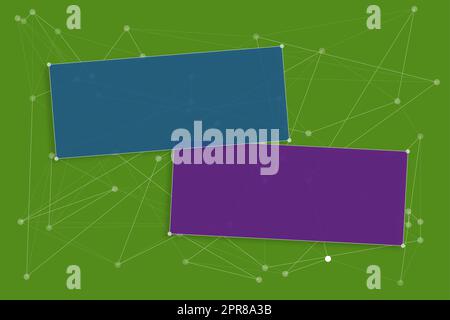 Blank Chat Boxes And Geometric Angles Representing Creative Banners. Stock Photo