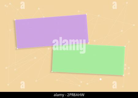 Blank Chat Boxes And Geometric Angles Representing Creative Banners. Stock Photo